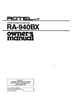 Rotel-RA-940BX - Owners manual 